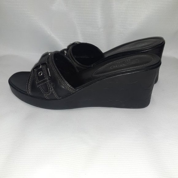 Coach Jewel Signature Logo Slide Wedge Size 10M - Picture 2 of 7
